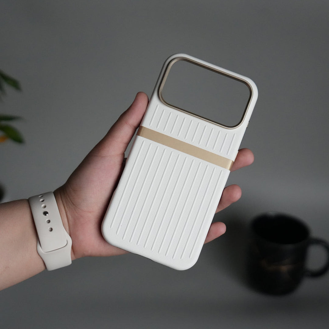 iPhone 17 Pro MagSafe Case | Premium Suitcase Textured Grip Cover with Metal Camera Bumper