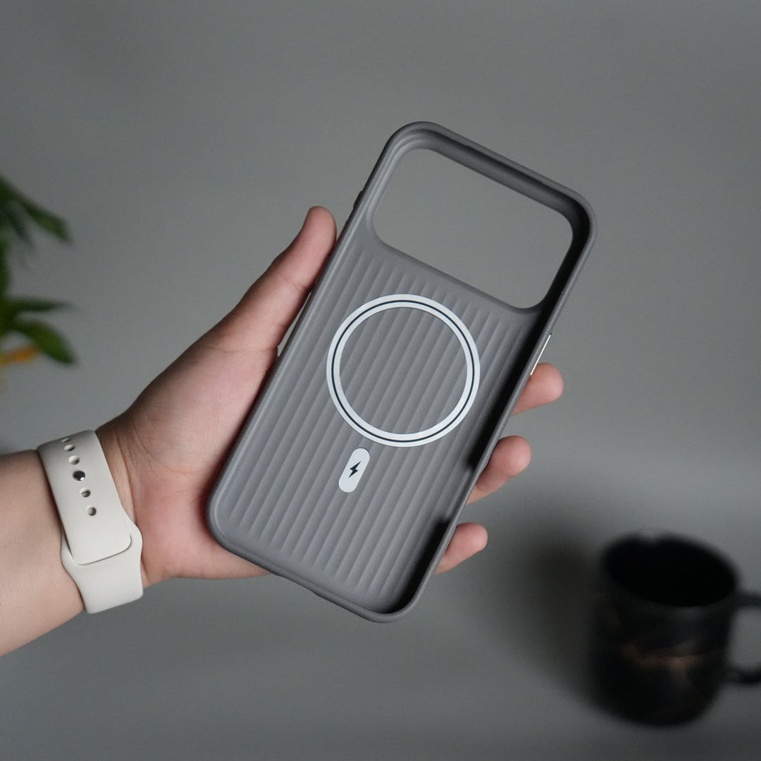 iPhone 17 Pro MagSafe Case | Premium Suitcase Textured Grip Cover with Metal Camera Bumper