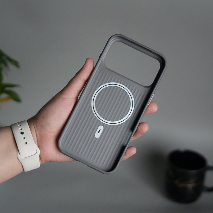 iPhone 17 Pro MagSafe Case | Premium Suitcase Textured Grip Cover with Metal Camera Bumper