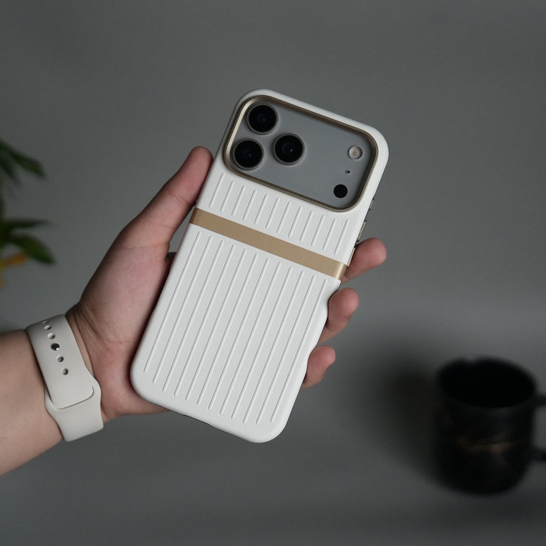 iPhone 17 Pro Max MagSafe Case | Premium Suitcase Textured Grip Cover with Metal Camera Bumper