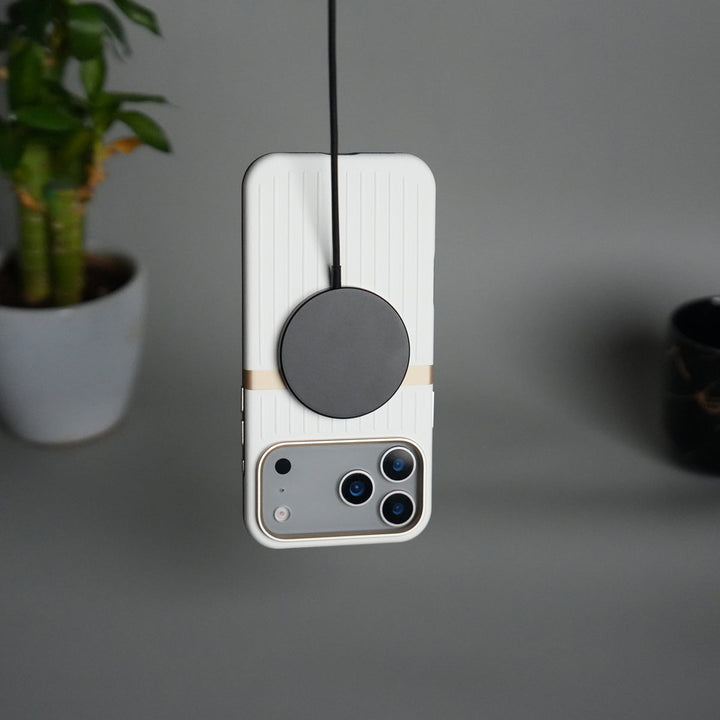 iPhone 17 Pro Max MagSafe Case | Premium Suitcase Textured Grip Cover with Metal Camera Bumper