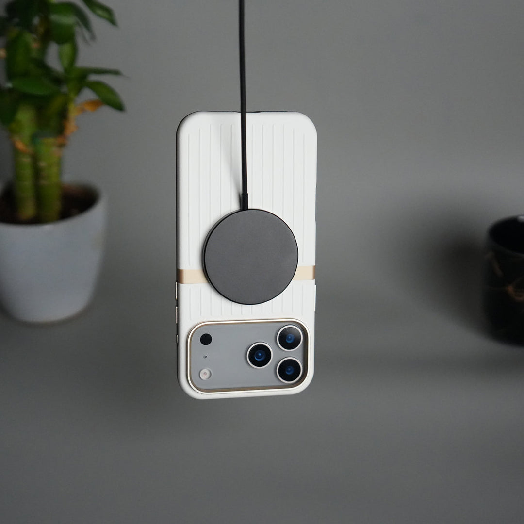 iPhone 17 Pro MagSafe Case | Premium Suitcase Textured Grip Cover with Metal Camera Bumper