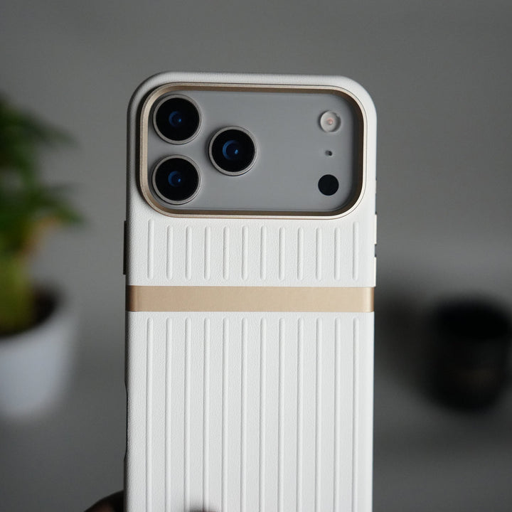 iPhone 17 Pro MagSafe Case | Premium Suitcase Textured Grip Cover with Metal Camera Bumper