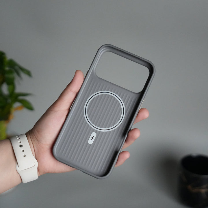 iPhone 17 Pro Max MagSafe Case | Premium Suitcase Textured Grip Cover with Metal Camera Bumper