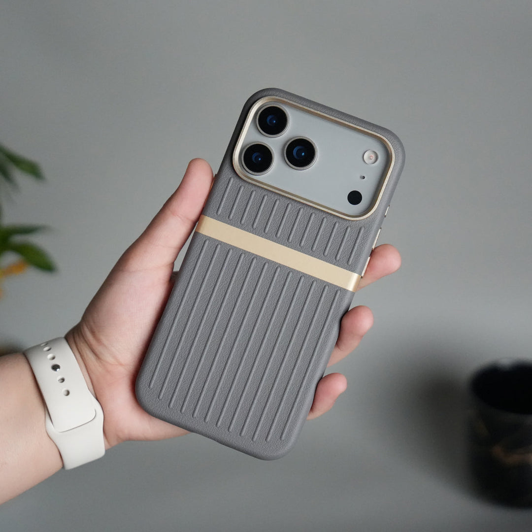 iPhone 17 Pro MagSafe Case | Premium Suitcase Textured Grip Cover with Metal Camera Bumper