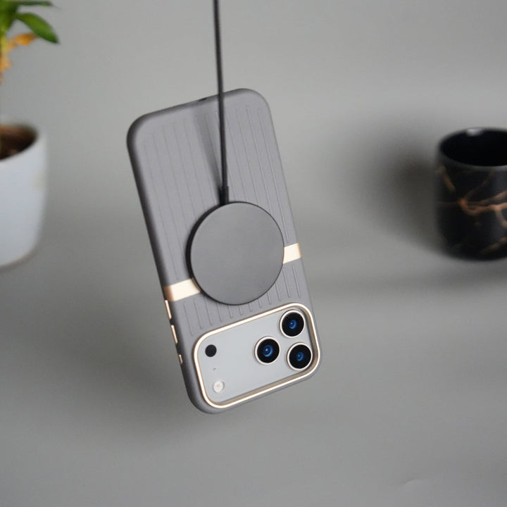 iPhone 17 Pro MagSafe Case | Premium Suitcase Textured Grip Cover with Metal Camera Bumper