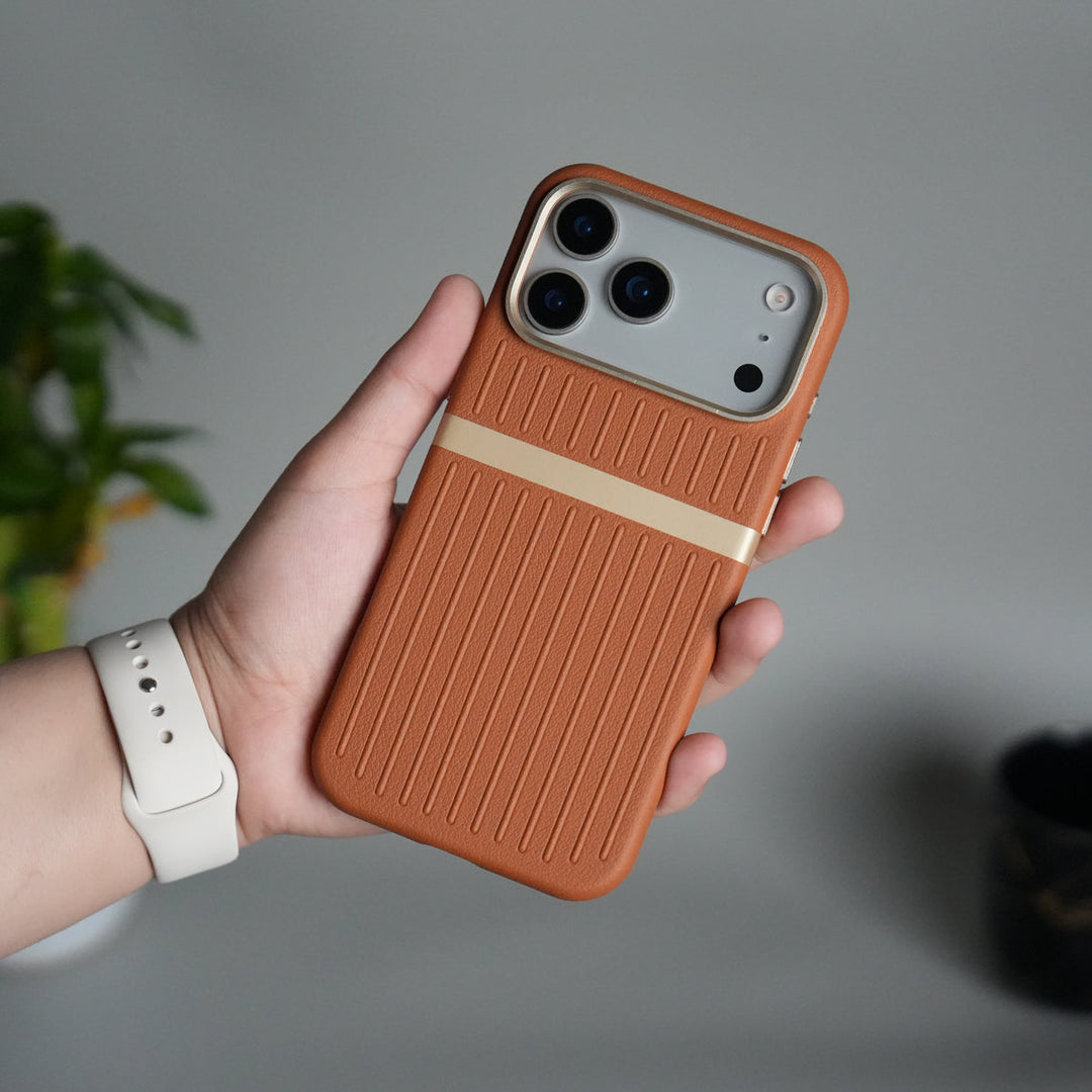 iPhone 17 Pro MagSafe Case | Premium Suitcase Textured Grip Cover with Metal Camera Bumper