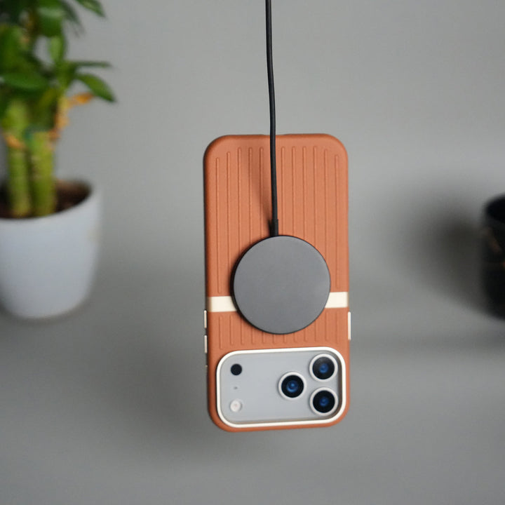 iPhone 17 Pro MagSafe Case | Premium Suitcase Textured Grip Cover with Metal Camera Bumper