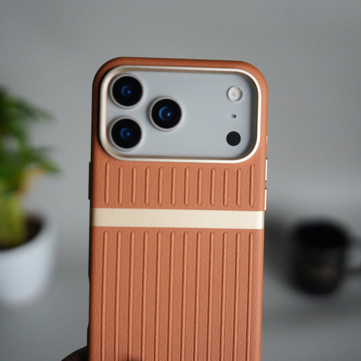 iPhone 17 Pro MagSafe Case | Premium Suitcase Textured Grip Cover with Metal Camera Bumper