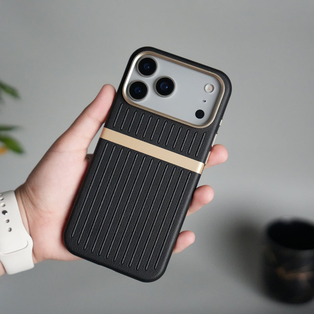 iPhone 17 Pro MagSafe Case | Premium Suitcase Textured Grip Cover with Metal Camera Bumper