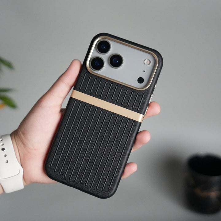 iPhone 17 Pro MagSafe Case | Premium Suitcase Textured Grip Cover with Metal Camera Bumper