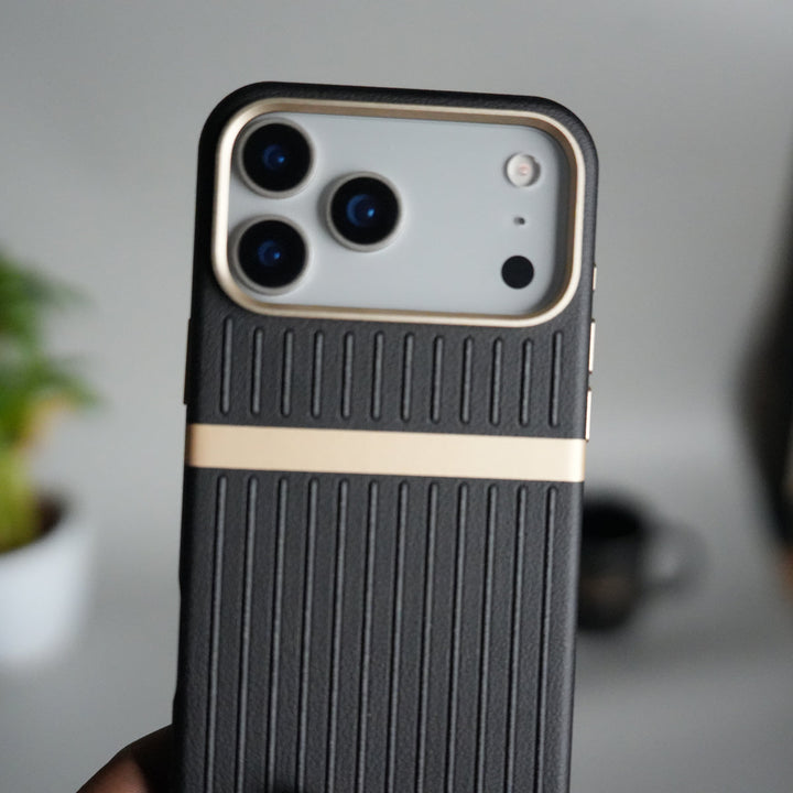 iPhone 17 Pro MagSafe Case | Premium Suitcase Textured Grip Cover with Metal Camera Bumper