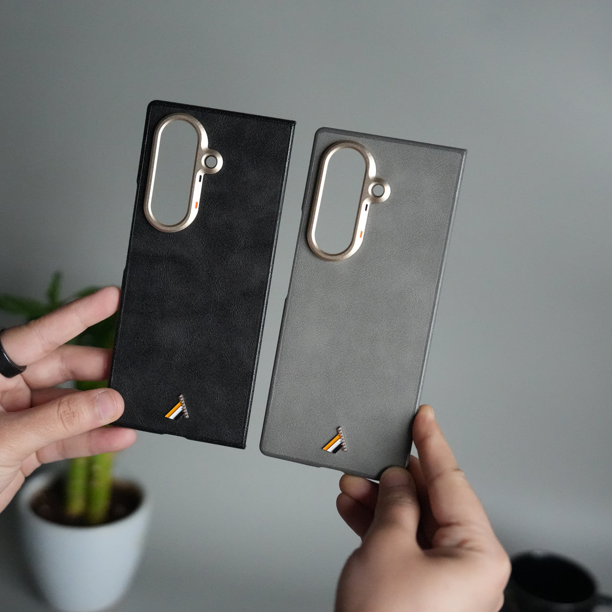 Galaxy Z Fold 7 Premium PU Leather Back Case with Front Frame | Slim & Elegant Design