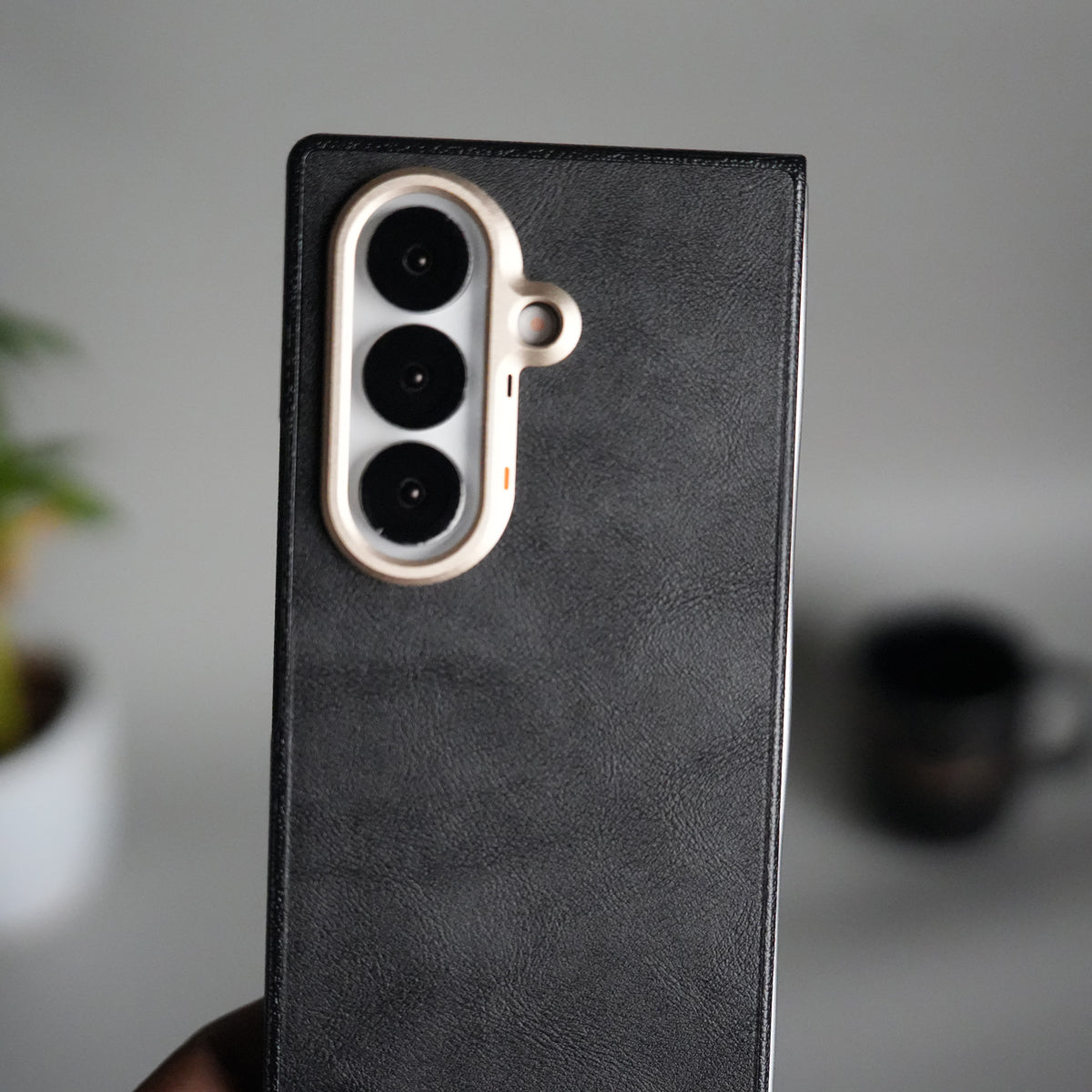 Galaxy Z Fold 7 Premium PU Leather Back Case with Front Frame | Slim & Elegant Design