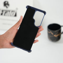 Galaxy S26 Ultra Premium Aramid Fiber Texture Frameless Metal Kickstand Case (Lavender)