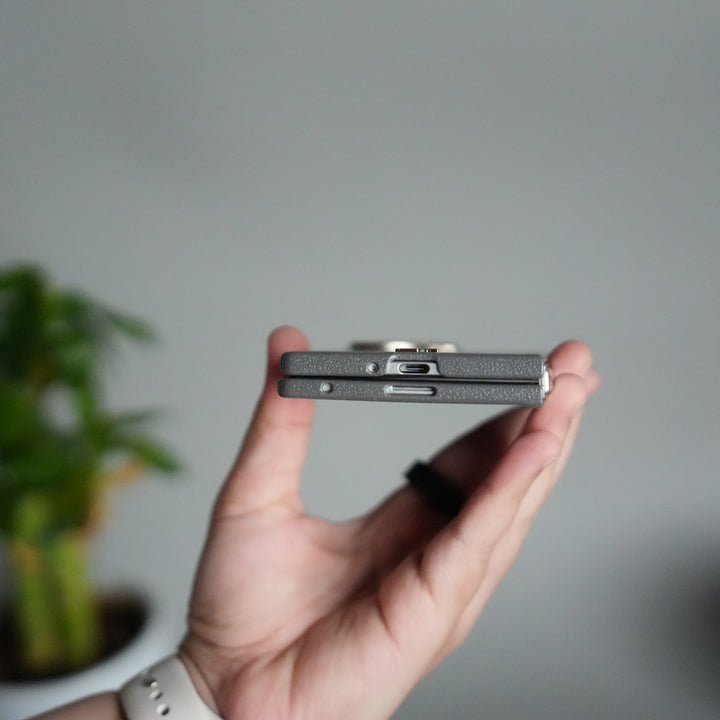 Galaxy Z Fold 7 Premium PU Leather Back Case with Front Frame | Slim & Elegant Design