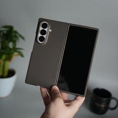 Galaxy Z Fold 7 Carbon Fiber Style Case | Ultra-Slim Matte Protective Back Cover | Premium Camera Ring Finish