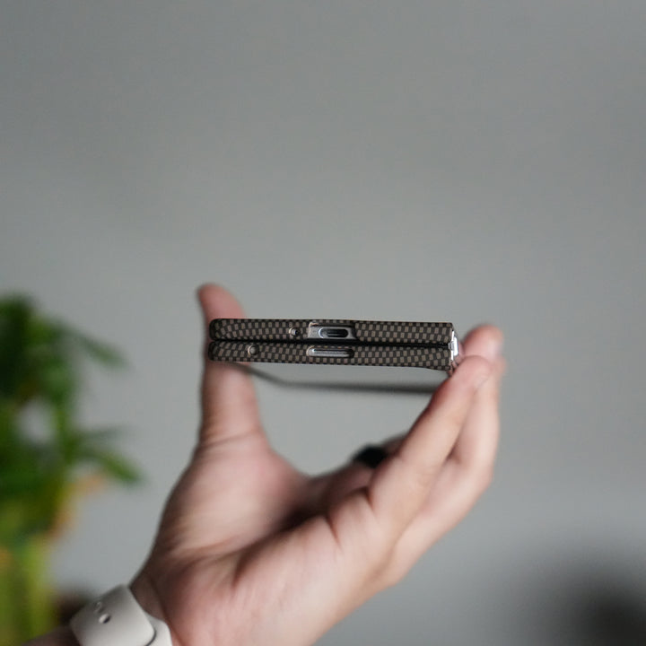 Galaxy Z Fold 7 Carbon Fiber Style Case | Ultra-Slim Matte Protective Back Cover | Premium Camera Ring Finish