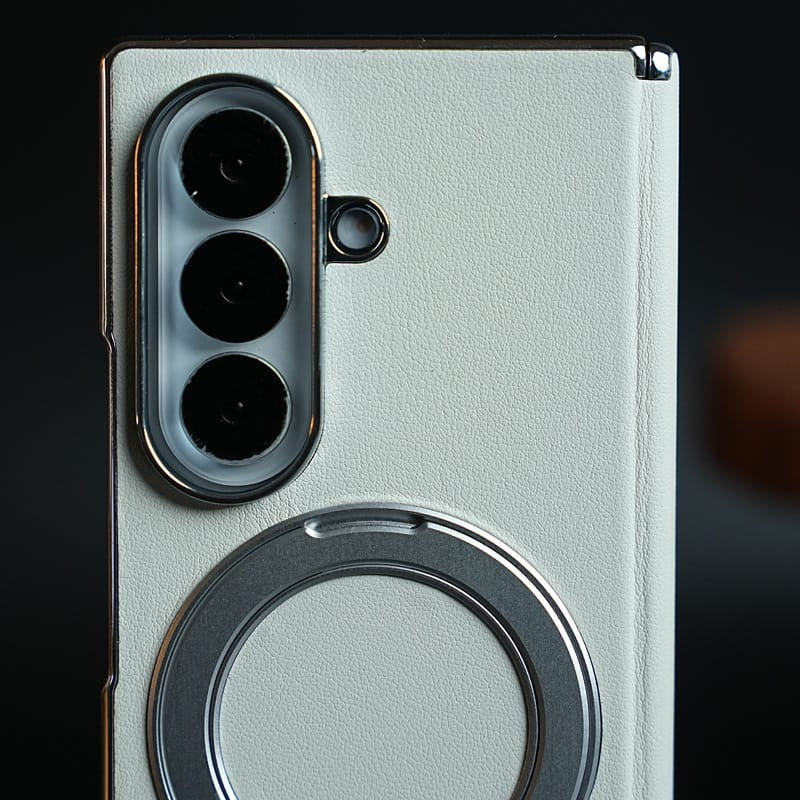 Premium Back Case for Samsung Galaxy Z Fold 8 Ultra | Hinge Protection & Rotating Metal Ring Stand