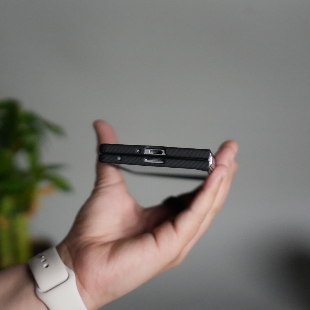 Galaxy Z Fold 7 Carbon Fiber Style Case | Ultra-Slim Matte Protective Back Cover | Premium Camera Ring Finish