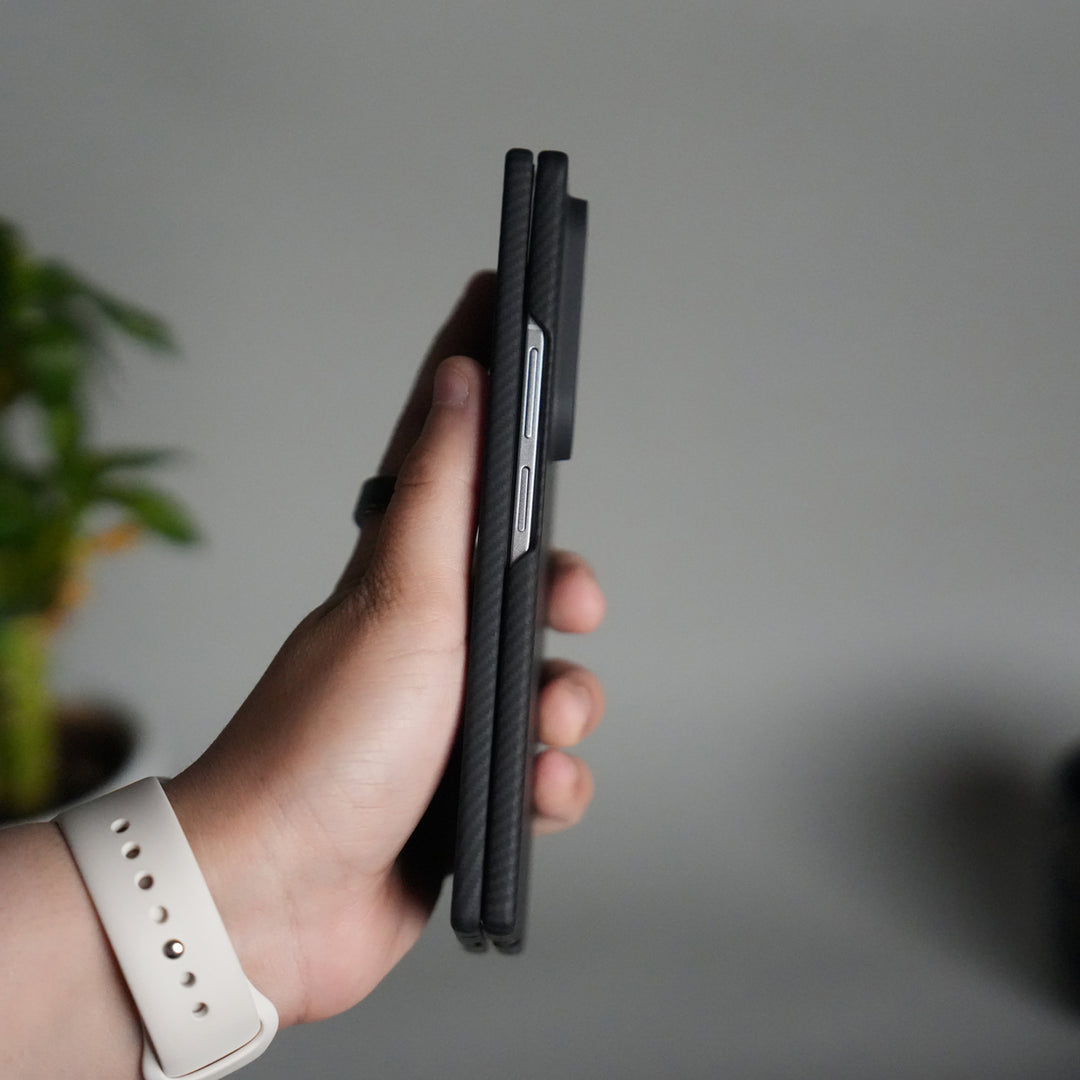 Galaxy Z Fold 7 Carbon Fiber Style Case | Ultra-Slim Matte Protective Back Cover | Premium Camera Ring Finish