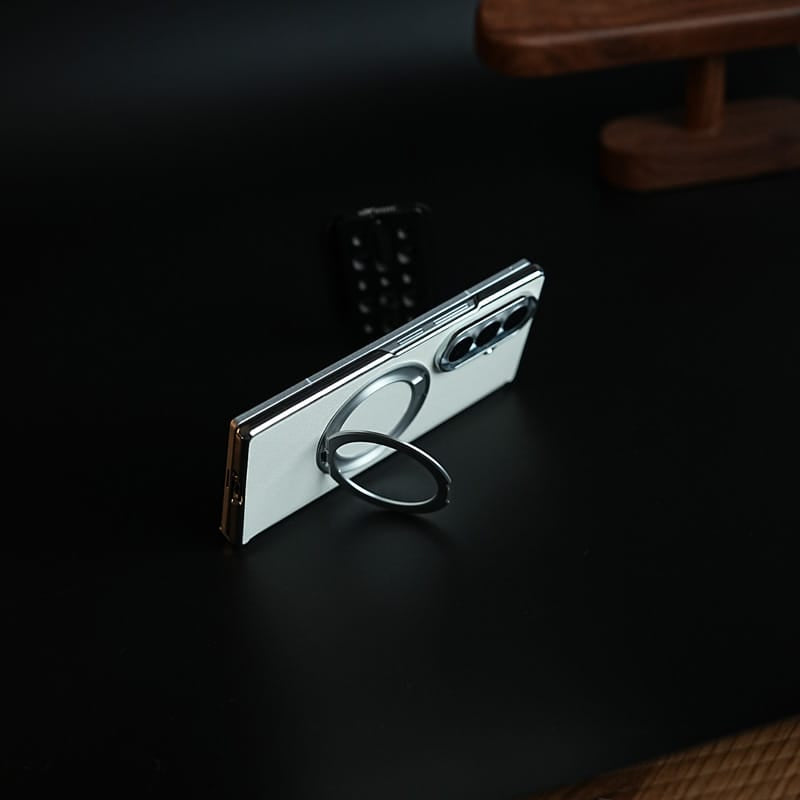 Premium Back Case for Samsung Galaxy Z Fold 8 Ultra | Hinge Protection & Rotating Metal Ring Stand