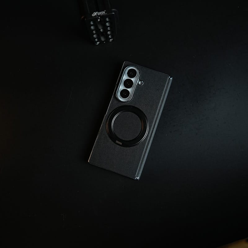 Premium Back Case for Samsung Galaxy Z Fold 8 Ultra | Hinge Protection & Rotating Metal Ring Stand