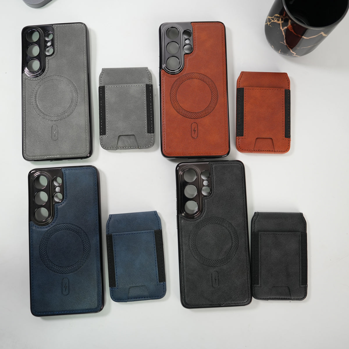 Galaxy S26 Ultra Magnetic PU Leather Wallet Case with Detachable Card Holder