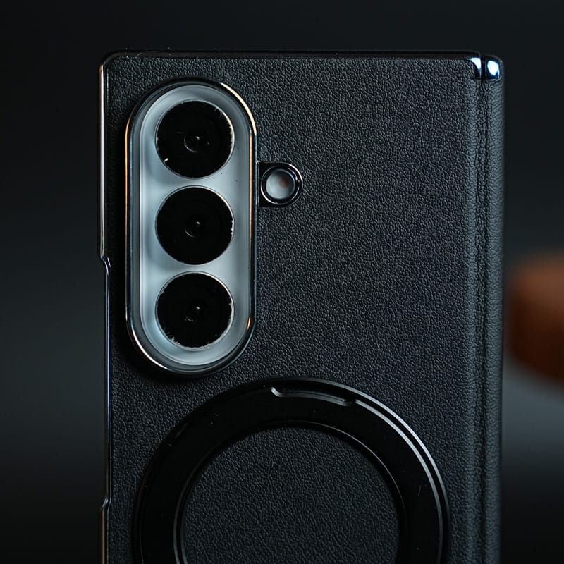 Premium Back Case for Samsung Galaxy Z Fold 8 Ultra | Hinge Protection & Rotating Metal Ring Stand
