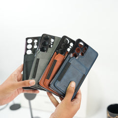 Galaxy S26 Ultra Magnetic PU Leather Wallet Case with Detachable Card Holder