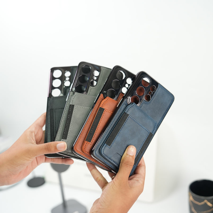 Galaxy S26 Ultra Magnetic PU Leather Wallet Case with Detachable Card Holder