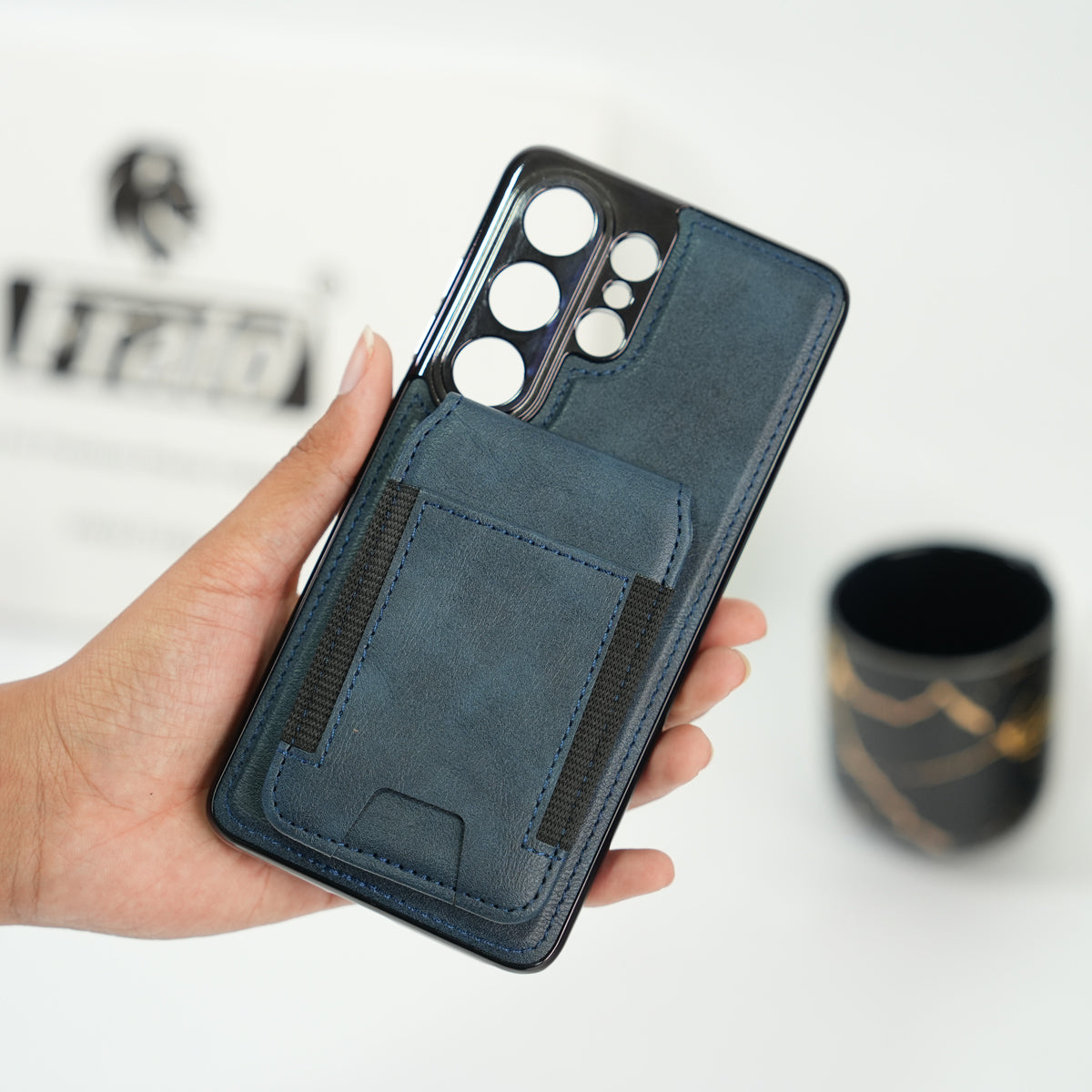 Galaxy S26 Ultra Magnetic PU Leather Wallet Case with Detachable Card Holder