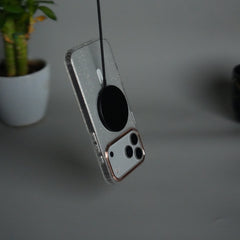 iPhone 17 Series Glitter MagSafe Case | Transparent Cover with Sparkle Finish & Metallic Camera Bumper