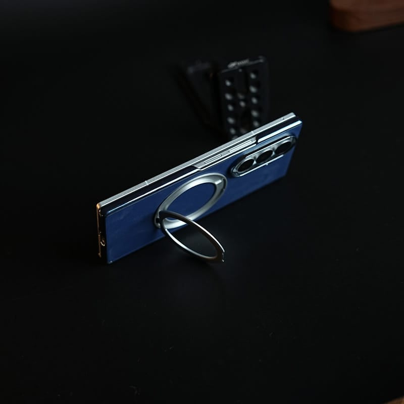 Premium Back Case for Samsung Galaxy Z Fold 8 Ultra | Hinge Protection & Rotating Metal Ring Stand