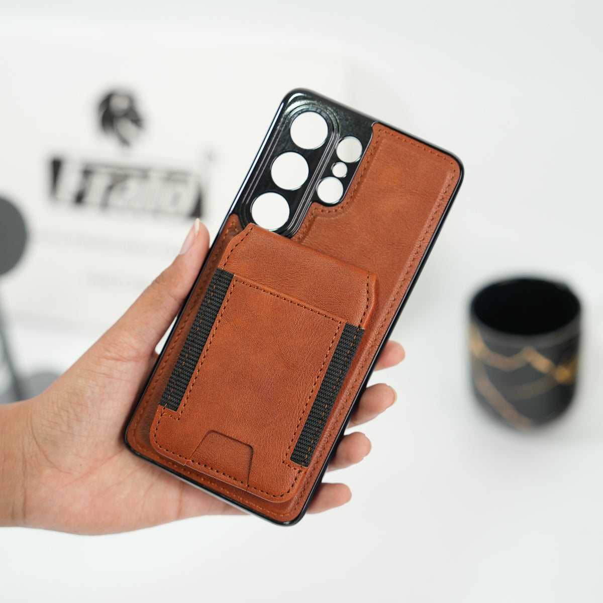 Galaxy S26 Ultra Magnetic PU Leather Wallet Case with Detachable Card Holder