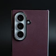 Burgundy Leather-Texture Case for Samsung Galaxy Z Fold 8 Ultra | Premium Matte Protective Back Cover