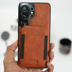 Galaxy S26 Ultra Magnetic PU Leather Wallet Case with Detachable Card Holder