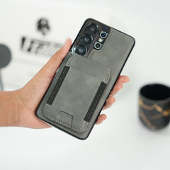 Galaxy S26 Ultra Magnetic PU Leather Wallet Case with Detachable Card Holder