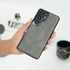Galaxy S26 Ultra Magnetic PU Leather Wallet Case with Detachable Card Holder