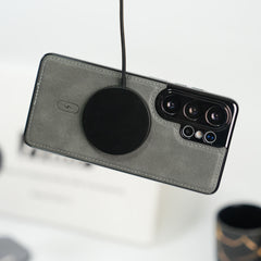Galaxy S26 Ultra Magnetic PU Leather Wallet Case with Detachable Card Holder