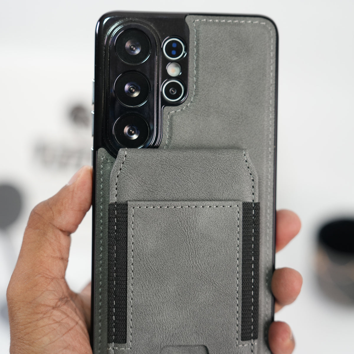 Galaxy S26 Ultra Magnetic PU Leather Wallet Case with Detachable Card Holder