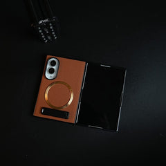 Premium Textured MagSafe Compatible Case for Samsung Galaxy Z Fold 8 | Magnetic Ring & Built-In Kickstand