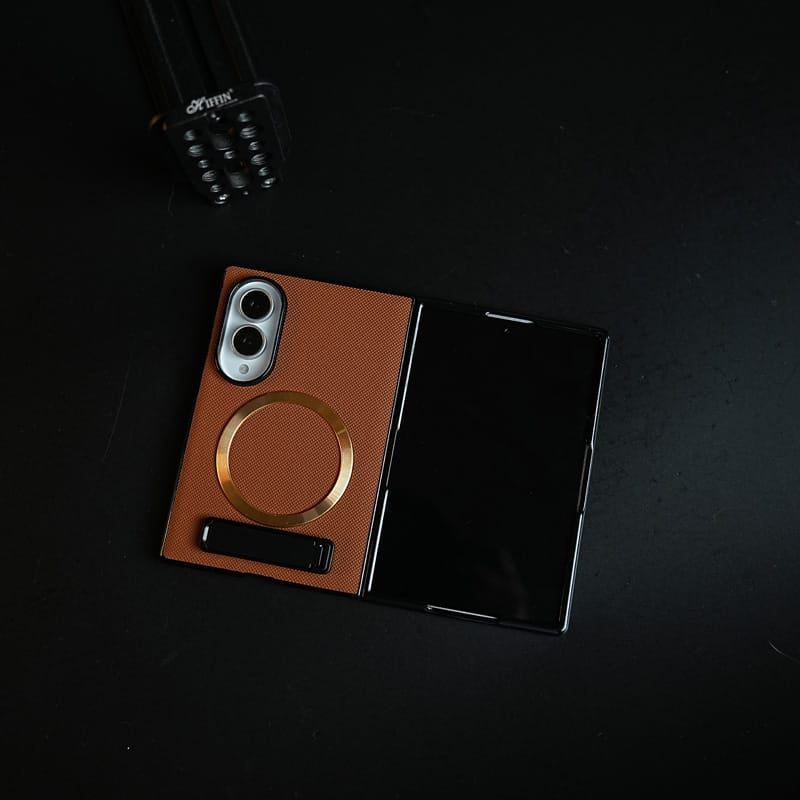 Premium Textured MagSafe Compatible Case for Samsung Galaxy Z Fold 8 | Magnetic Ring & Built-In Kickstand