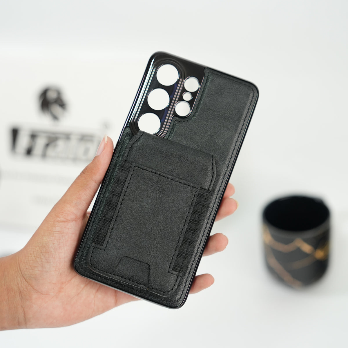 Galaxy S26 Ultra Magnetic PU Leather Wallet Case with Detachable Card Holder