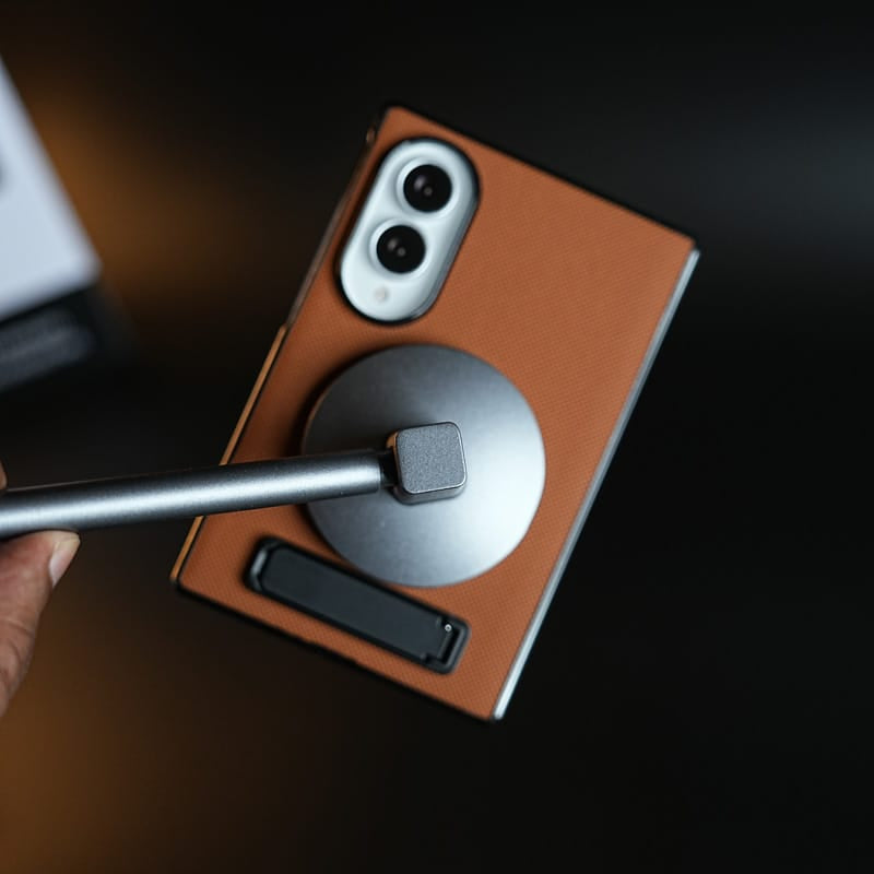 Premium Textured MagSafe Compatible Case for Samsung Galaxy Z Fold 8 | Magnetic Ring & Built-In Kickstand