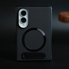 Premium Textured MagSafe Compatible Case for Samsung Galaxy Z Fold 8 | Magnetic Ring & Built-In Kickstand