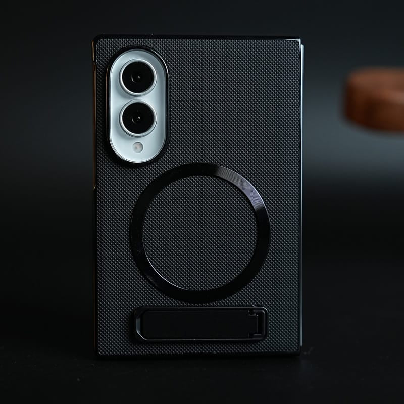 Premium Textured MagSafe Compatible Case for Samsung Galaxy Z Fold 8 | Magnetic Ring & Built-In Kickstand