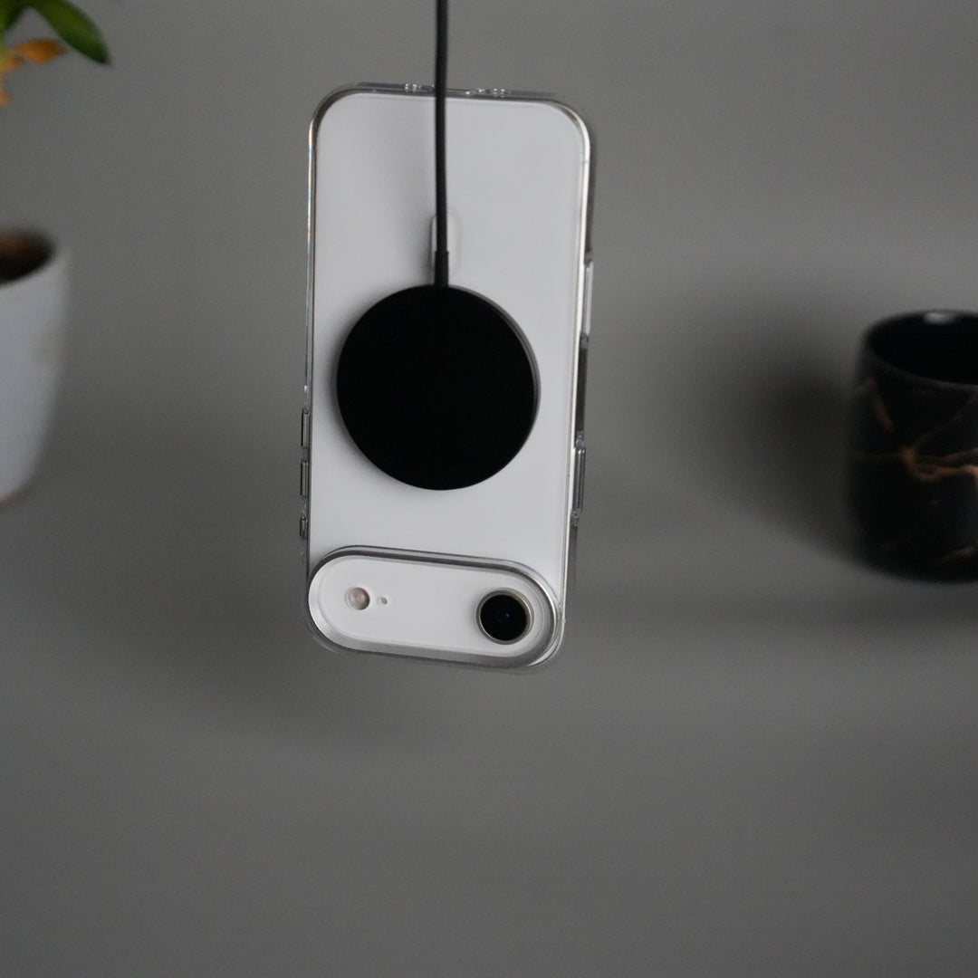 iPhone 17 Air Hard Crystal Transparent MagSafe Case | Anti-Yellow Clear Back Cover with Metal Camera Bump