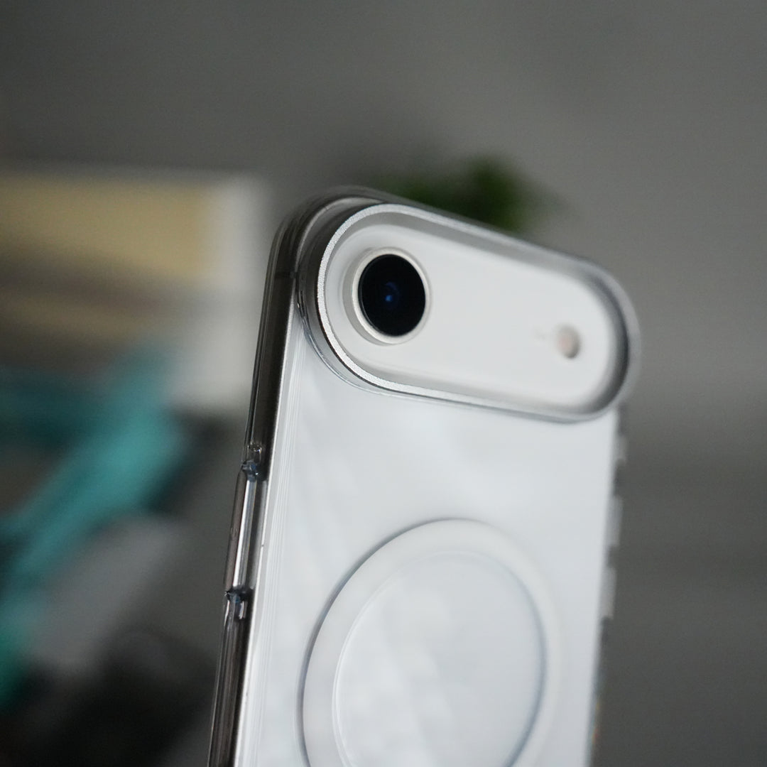 iPhone 17 Air Hard Crystal Transparent MagSafe Case | Anti-Yellow Clear Back Cover with Metal Camera Bump