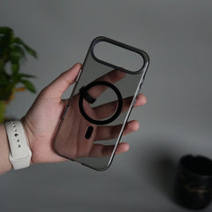 iPhone 17 Air Hard Crystal Transparent MagSafe Case | Anti-Yellow Clear Back Cover with Metal Camera Bump